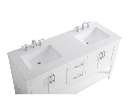 Elegant Bathroom Vanity - White (VF16060DWH)