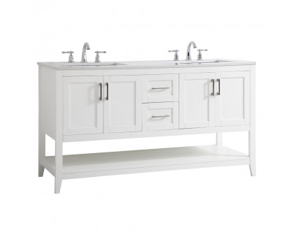 Elegant Bathroom Vanity - White (VF16060DWH)