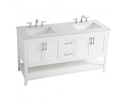 Elegant Bathroom Vanity - White (VF16060DWH)