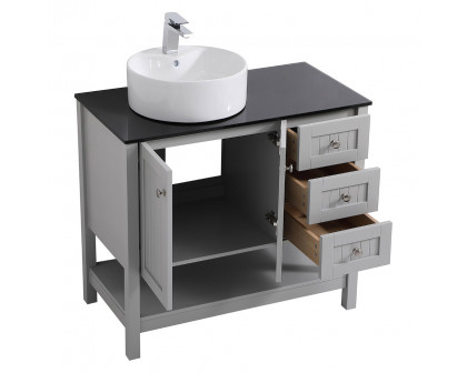 Elegant Bathroom Vanity - Gray (VF16236GR)