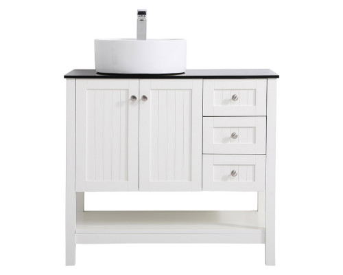 Elegant Bathroom Vanity - White (VF16236WH)