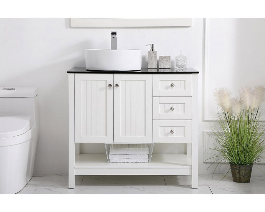 Elegant Bathroom Vanity - White (VF16236WH)