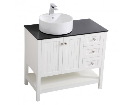 Elegant Bathroom Vanity - White (VF16236WH)