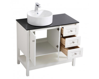 Elegant Bathroom Vanity - White (VF16236WH)