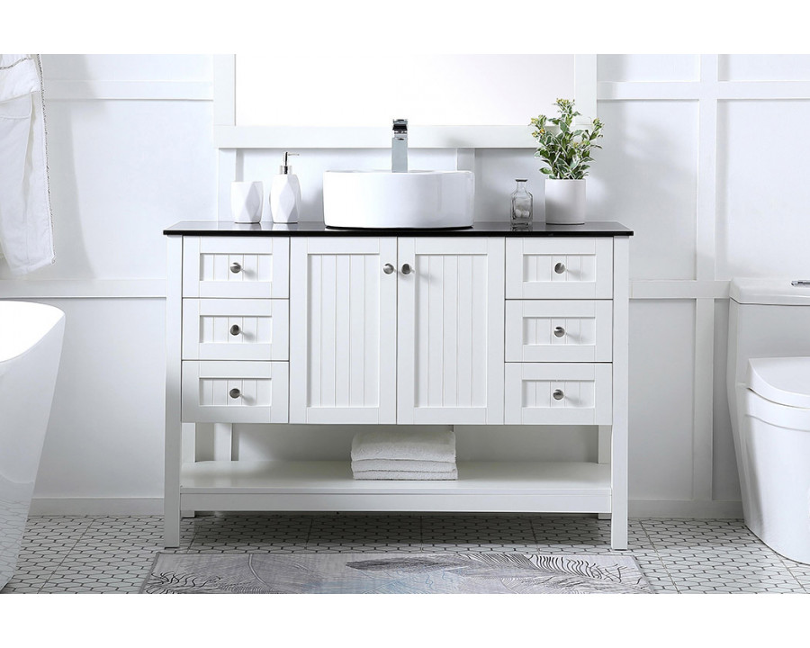 Elegant Bathroom Vanity - White (VF16248WH)