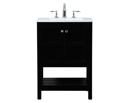 Elegant Bathroom Vanity - Black (VF16424BK)