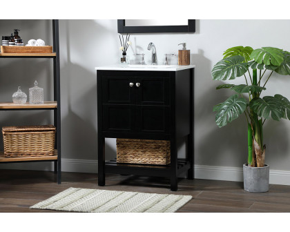 Elegant Bathroom Vanity - Black (VF16424BK)