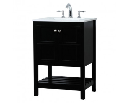 Elegant Bathroom Vanity - Black (VF16424BK)