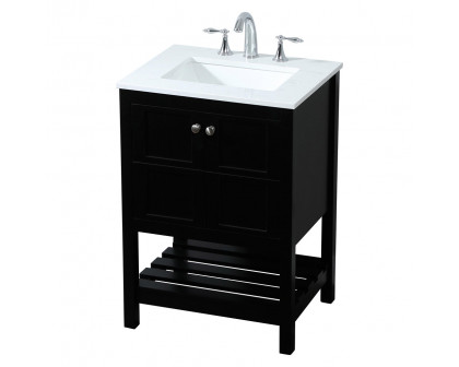 Elegant Bathroom Vanity - Black (VF16424BK)