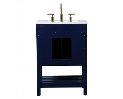 Elegant Bathroom Vanity - Blue (VF16424BL)