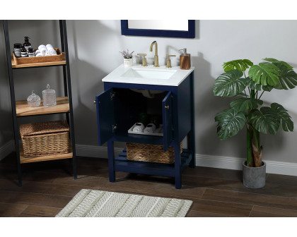 Elegant Bathroom Vanity - Blue (VF16424BL)