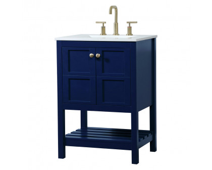 Elegant Bathroom Vanity - Blue (VF16424BL)