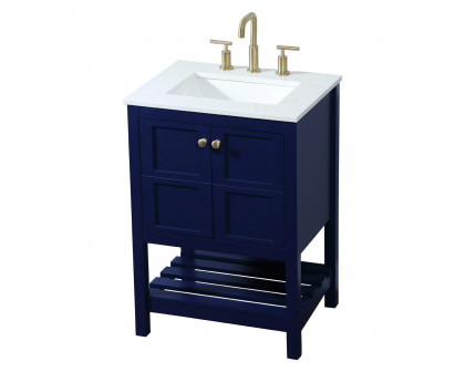 Elegant Bathroom Vanity - Blue (VF16424BL)