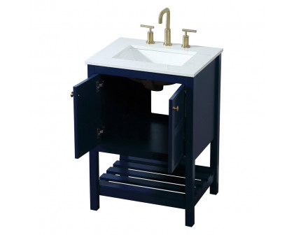 Elegant Bathroom Vanity - Blue (VF16424BL)