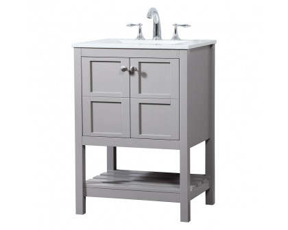 Elegant Bathroom Vanity - Gray (VF16424GR)