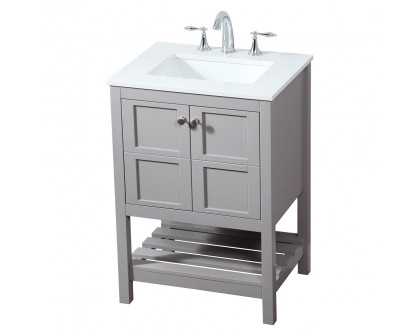 Elegant Bathroom Vanity - Gray (VF16424GR)