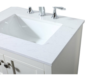 Elegant Bathroom Vanity - White (VF16424WH)