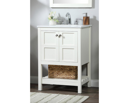 Elegant Bathroom Vanity - White (VF16424WH)