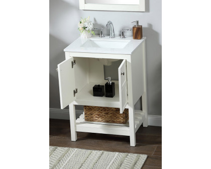 Elegant Bathroom Vanity - White (VF16424WH)