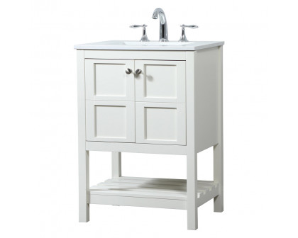 Elegant Bathroom Vanity - White (VF16424WH)