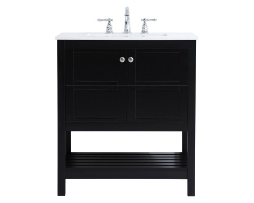 Elegant Bathroom Vanity - Black (VF16430BK)