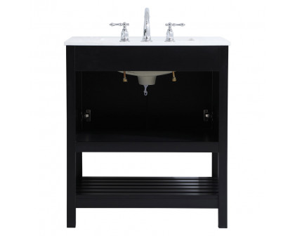 Elegant Bathroom Vanity - Black (VF16430BK)