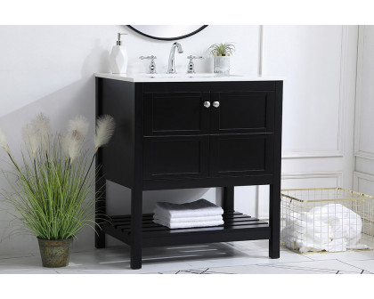 Elegant Bathroom Vanity - Black (VF16430BK)