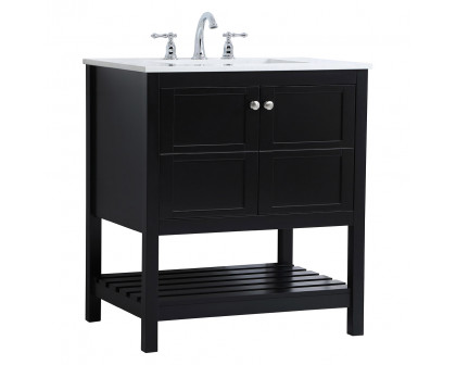 Elegant Bathroom Vanity - Black (VF16430BK)