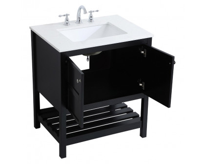 Elegant Bathroom Vanity - Black (VF16430BK)