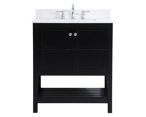 Elegant Bathroom Vanity - Black (VF16430BK-BS)