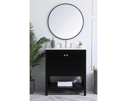 Elegant Bathroom Vanity - Black (VF16430BK-BS)