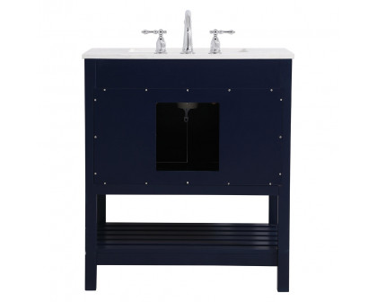 Elegant Bathroom Vanity - Blue (VF16430BL)