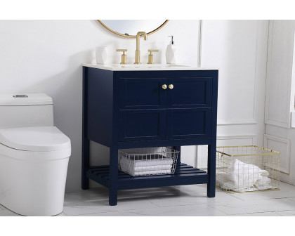 Elegant Bathroom Vanity - Blue (VF16430BL)