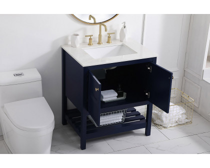 Elegant Bathroom Vanity - Blue (VF16430BL)