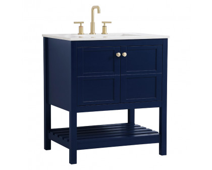 Elegant Bathroom Vanity - Blue (VF16430BL)