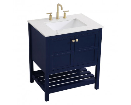 Elegant Bathroom Vanity - Blue (VF16430BL)