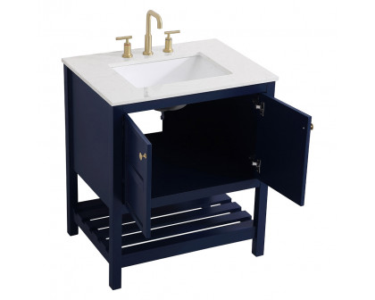 Elegant Bathroom Vanity - Blue (VF16430BL)