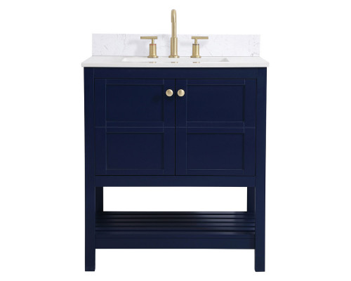 Elegant Bathroom Vanity - Blue (VF16430BL-BS)