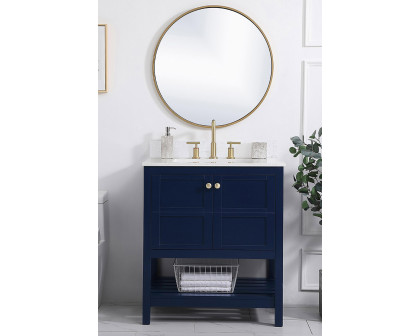 Elegant Bathroom Vanity - Blue (VF16430BL-BS)