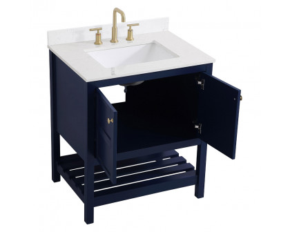 Elegant Bathroom Vanity - Blue (VF16430BL-BS)