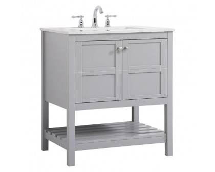 Elegant Bathroom Vanity - Gray (VF16430GR)