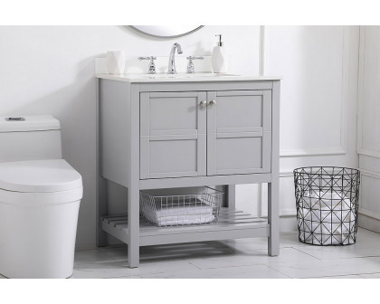 Elegant Bathroom Vanity - Gray (VF16430GR-BS)