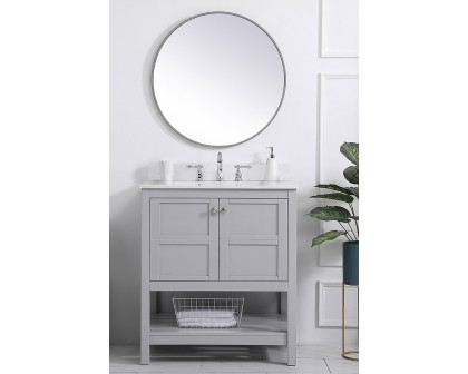 Elegant Bathroom Vanity - Gray (VF16430GR-BS)