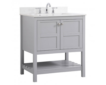 Elegant Bathroom Vanity - Gray (VF16430GR-BS)