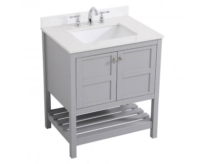 Elegant Bathroom Vanity - Gray (VF16430GR-BS)