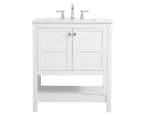 Elegant Bathroom Vanity - White (VF16430WH)