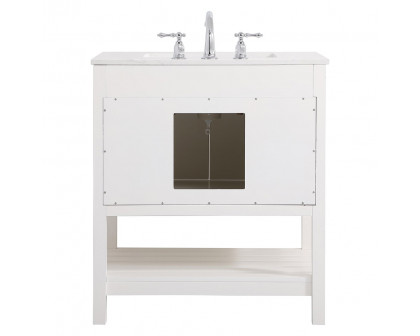 Elegant Bathroom Vanity - White (VF16430WH)