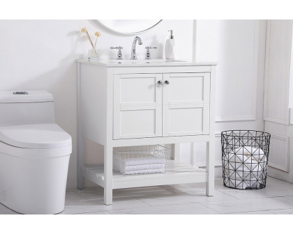 Elegant Bathroom Vanity - White (VF16430WH)