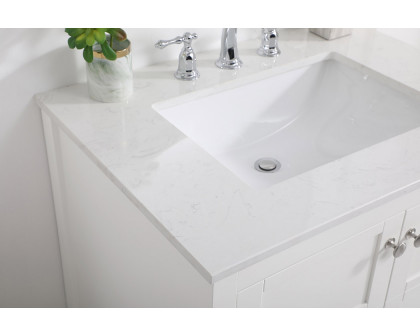 Elegant Bathroom Vanity - White (VF16430WH)