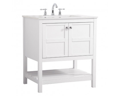 Elegant Bathroom Vanity - White (VF16430WH)